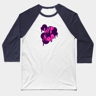 Pink Hip Hop Graffiti Baseball T-Shirt